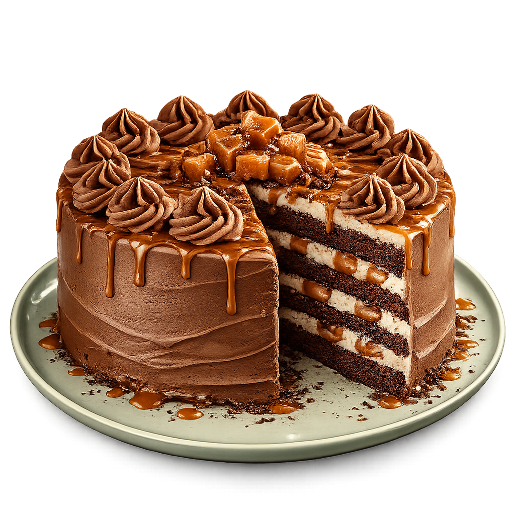 Torta al cioccolato e caramello