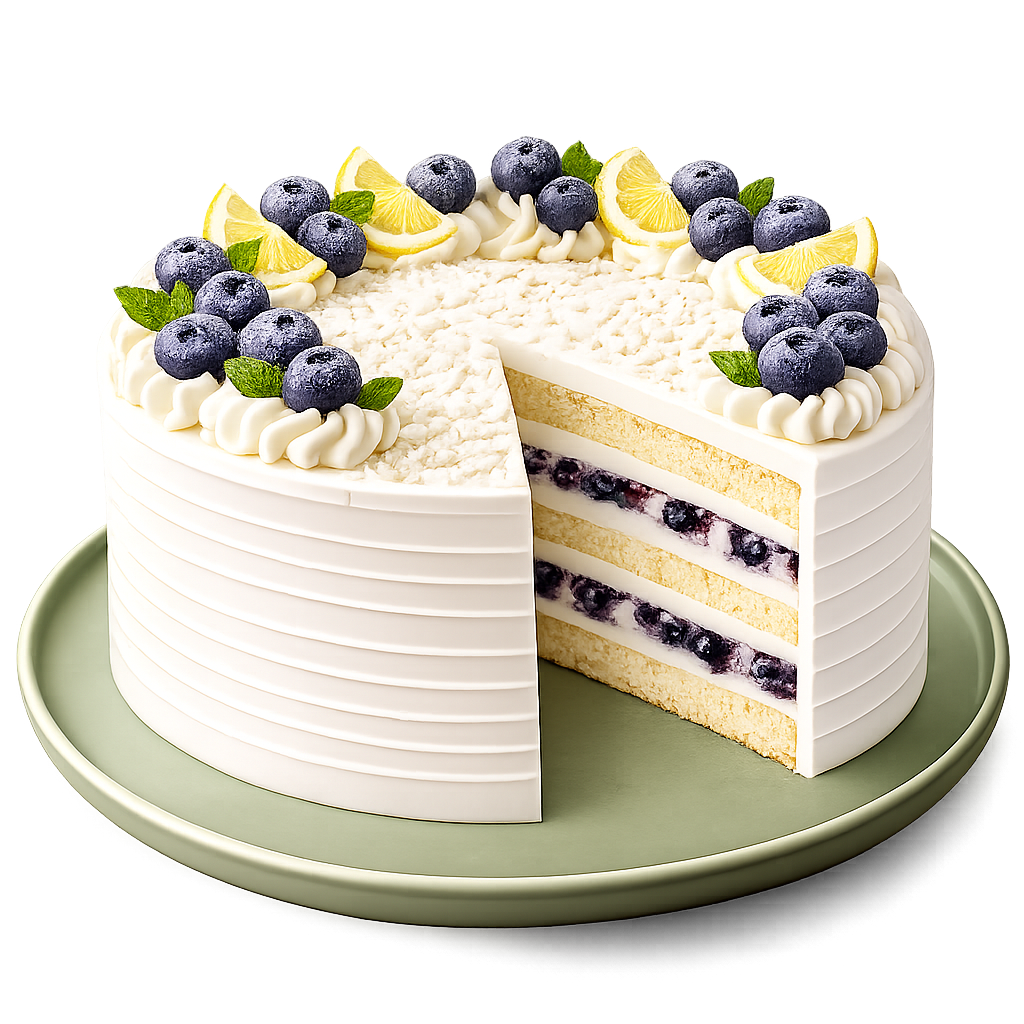 Torta al Limone e Mirtilli