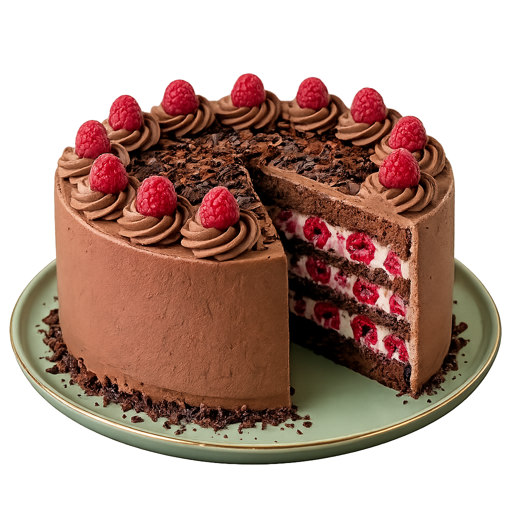 Torta al Lamponi e cioccolato